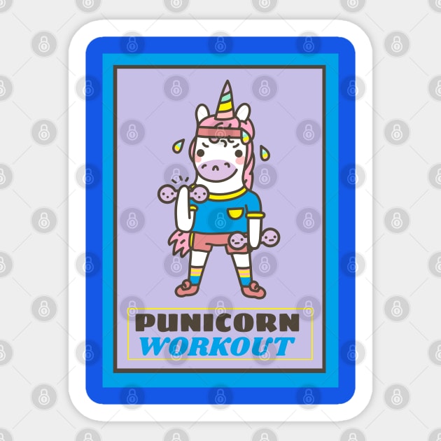 PUNICORN UNICORN WORKOUT Sticker by VICTIMRED